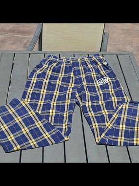 boxercraft Navy and Yellow Plaid Lounge Pants with Warner Bros Tag